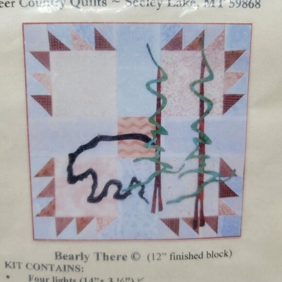 Bearly There Souvenir Block Kit Deer Country Quilts Applique Partly Finished - Picture 2 of 5